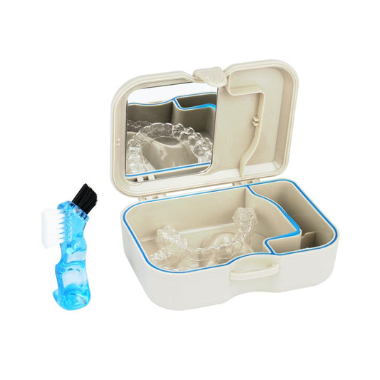 Denture Box with Mirrow-Large DB07 1's/pk Gray
