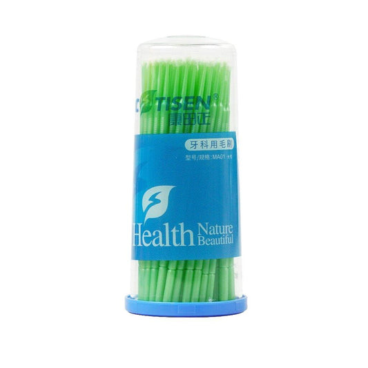 Disposable Micro Applicators/ Small Brushes 100pcs L 2.0mm（Green）