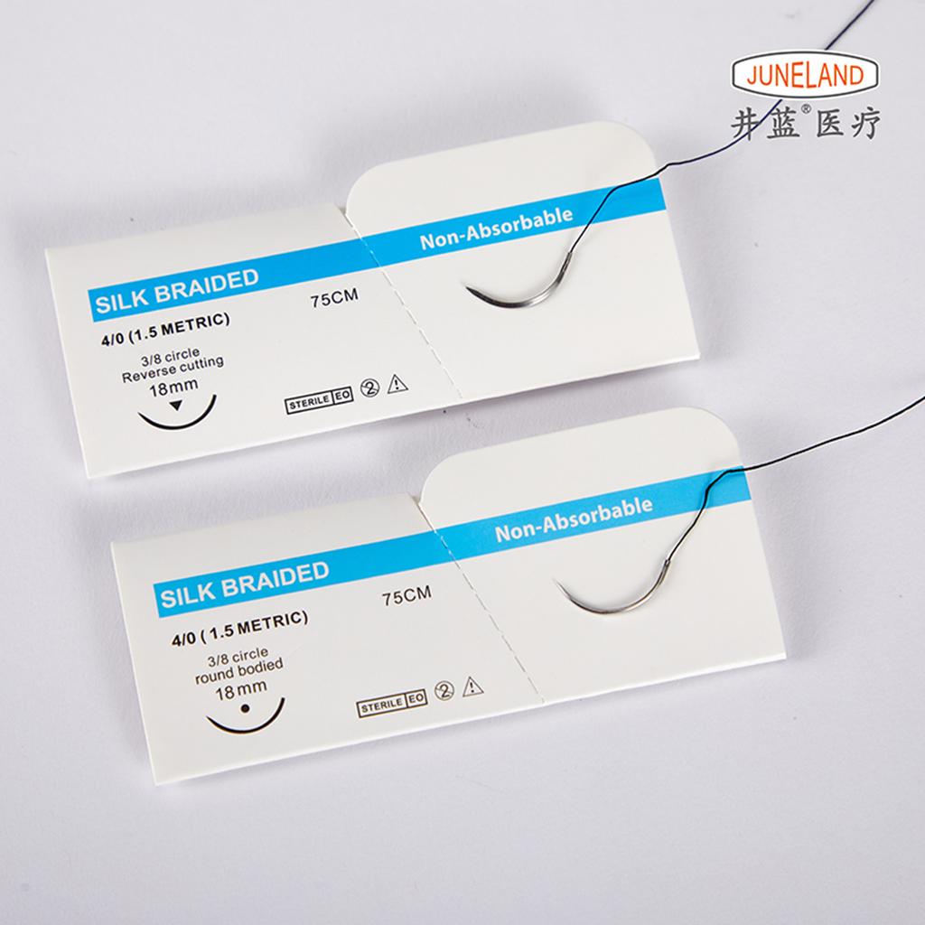 Silk Surgical Suture(With needle)