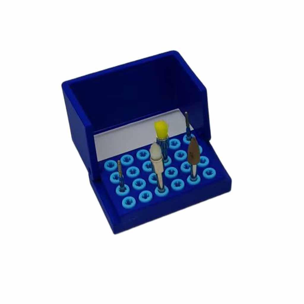 High/Low-Speed Dental Burs Sterilization 24 Hole，Blue-S041D