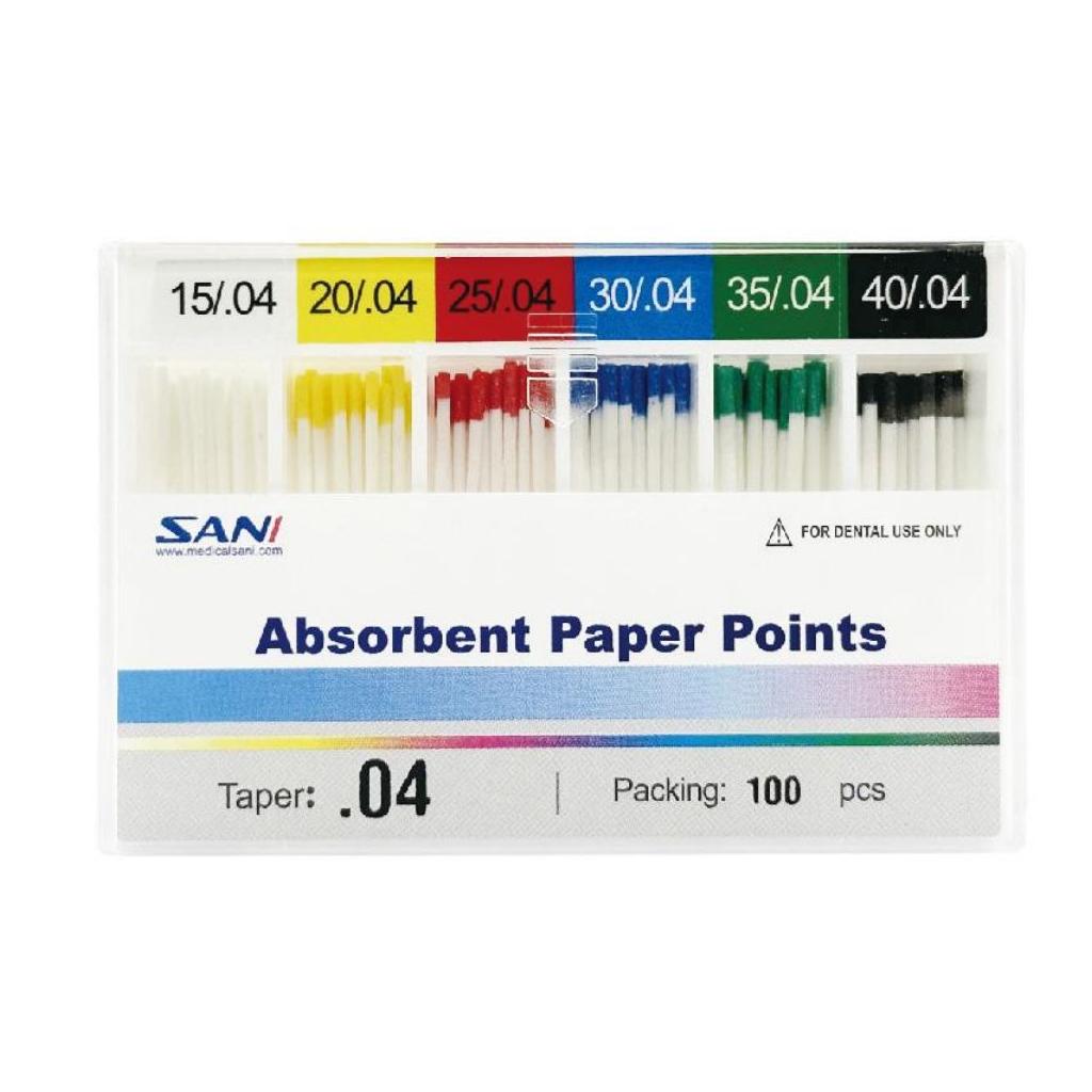 Absorbent Paper Points (04 Taper) , Non Length Mark 100pcs/box 04 15-40