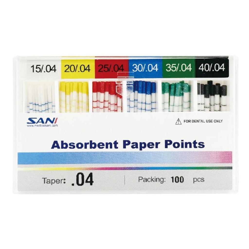 Absorbent Paper Points(04 Tpaer), Length-mark 100pcs/box 04 15-40