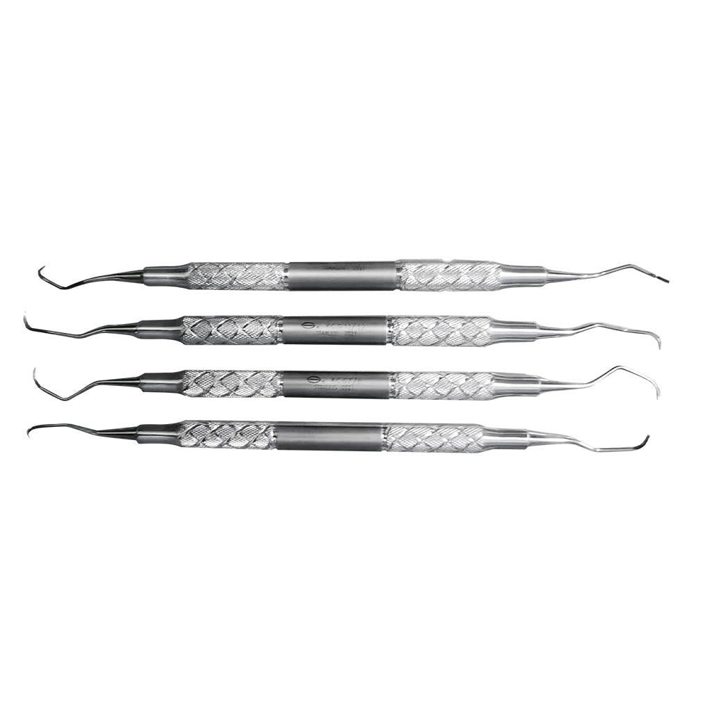 Gracey Periodontal Curettes Subgingival 4-piece set (Hollow Handle)