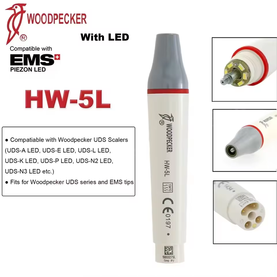 Dental Ultrasonic Scaler Handpiece for Woodpecker HW-5L With Light