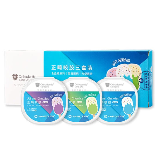 YANDY Dental Aligner Chewies, 6-Pack Silicone Orthodontic Chompers Aligner Trays Seaters,Ice-cream mode,Chewies for Invisalign Aligners