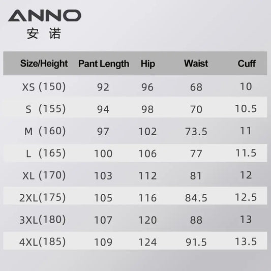 ANNO Work Trousers Doctor Nurse Uniform Bottoms Elastic Cuffs Dental Medical Clothing Scrub Nursing Pencil Jogger Pants