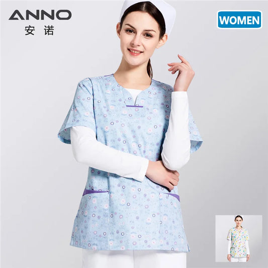 ANNO Medical Hospital Staff Scrubs Nursing Sanitary Uniform Women Female Dental Clinic Nurse Work Beautician Uniforms