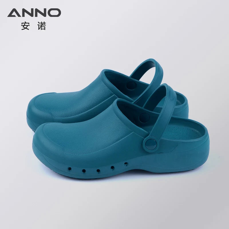 Soft Doctors Nurses Shoes EVA Anti-slip Clogs With Strap Operating Room Medical Slippers Chef Work Flat flip for Long Standing