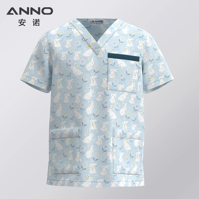 ANNO Hospital Staff Scrubs New Design Nursing Uniform Unisex Dental Clinic Supplies Nurse Work Uniforms Tops Pants Optional