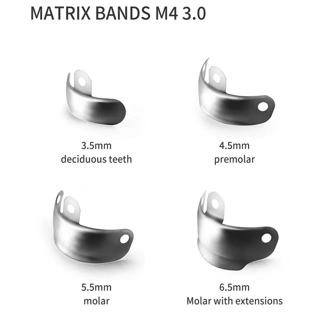 Dentpark Dental Sectional Matrix System D3 - 50pcs Matrix Bands &1 NITI Clamp Ring R7 for class-Ⅱ Composite Resin restoration