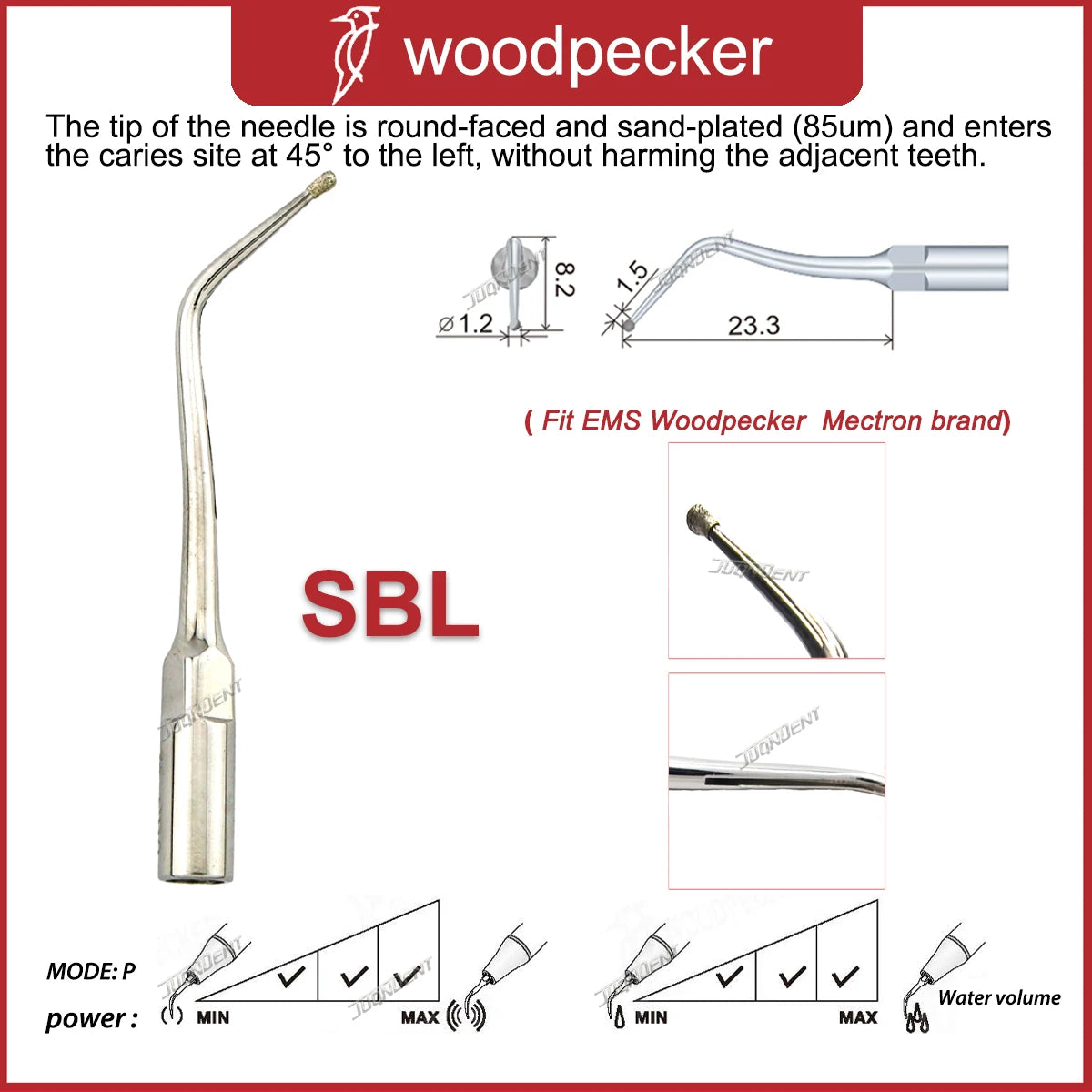 Woodpecker Scaler Tips Dental Ultrasonic Scaler Tip For Cavity Preparation Fit EMS Mectron Ultrasonic Scaler Handpieces SBL