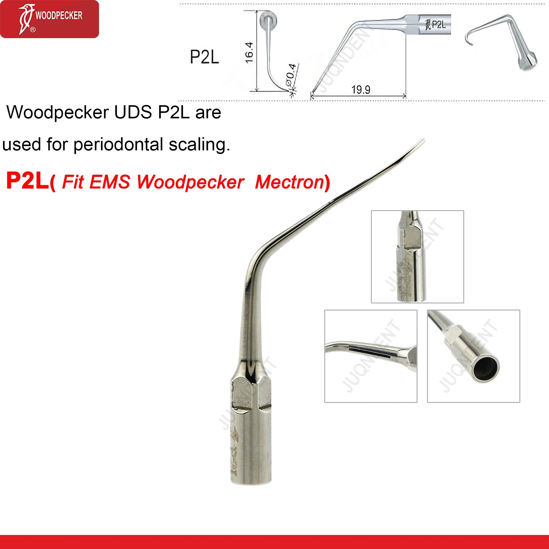 Woodpecker Dental Ultrasonic Scaler Piezo Build In UDS N2/N3 Scaler Tips For Teeth Scaling Endodontics Periodontics Fit EMS P2L