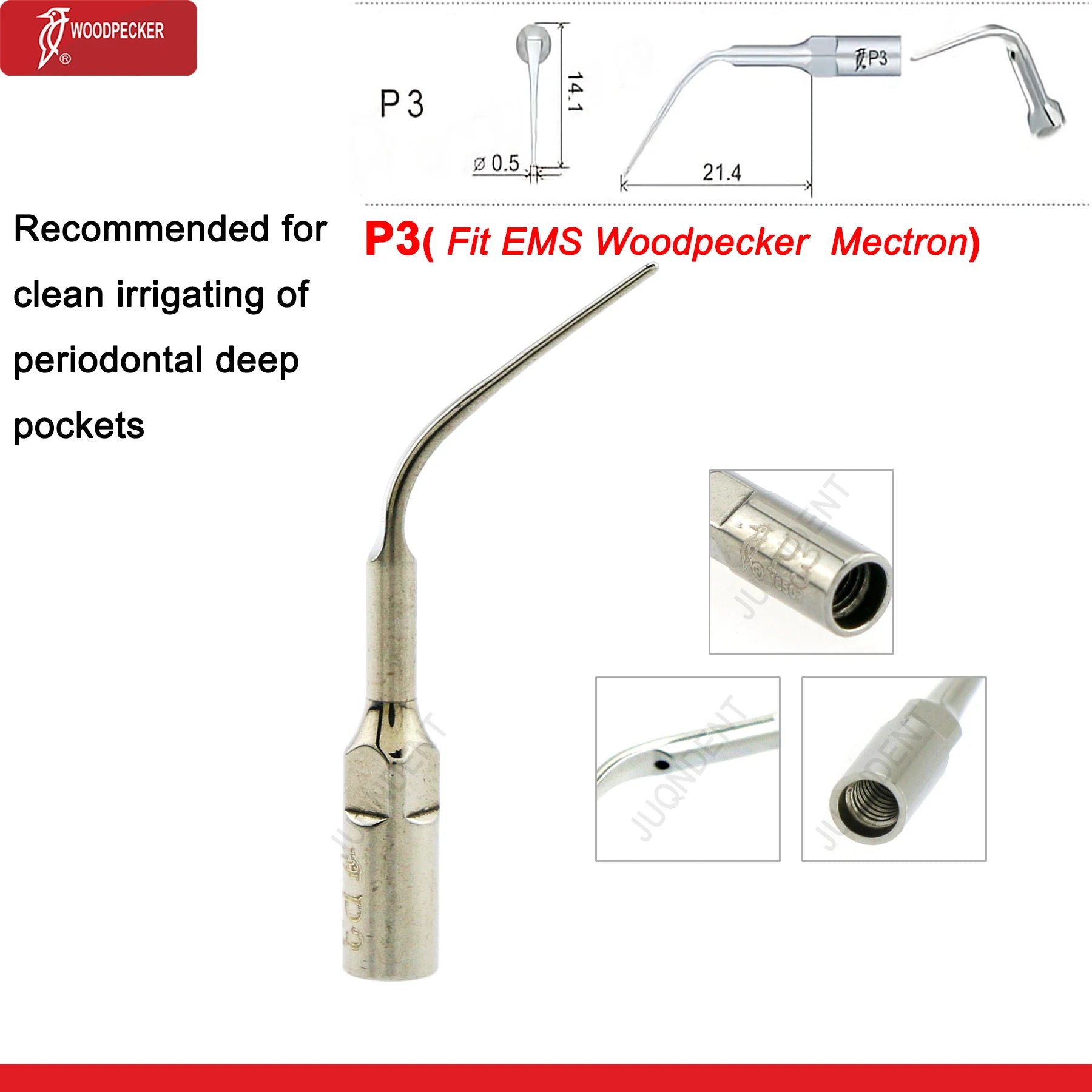Woodpecker Dental Ultrasonic Scaler Piezo Build In UDS N2/N3 Scaler Tips For Teeth Scaling Endodontics Periodontics Fit EMS P3