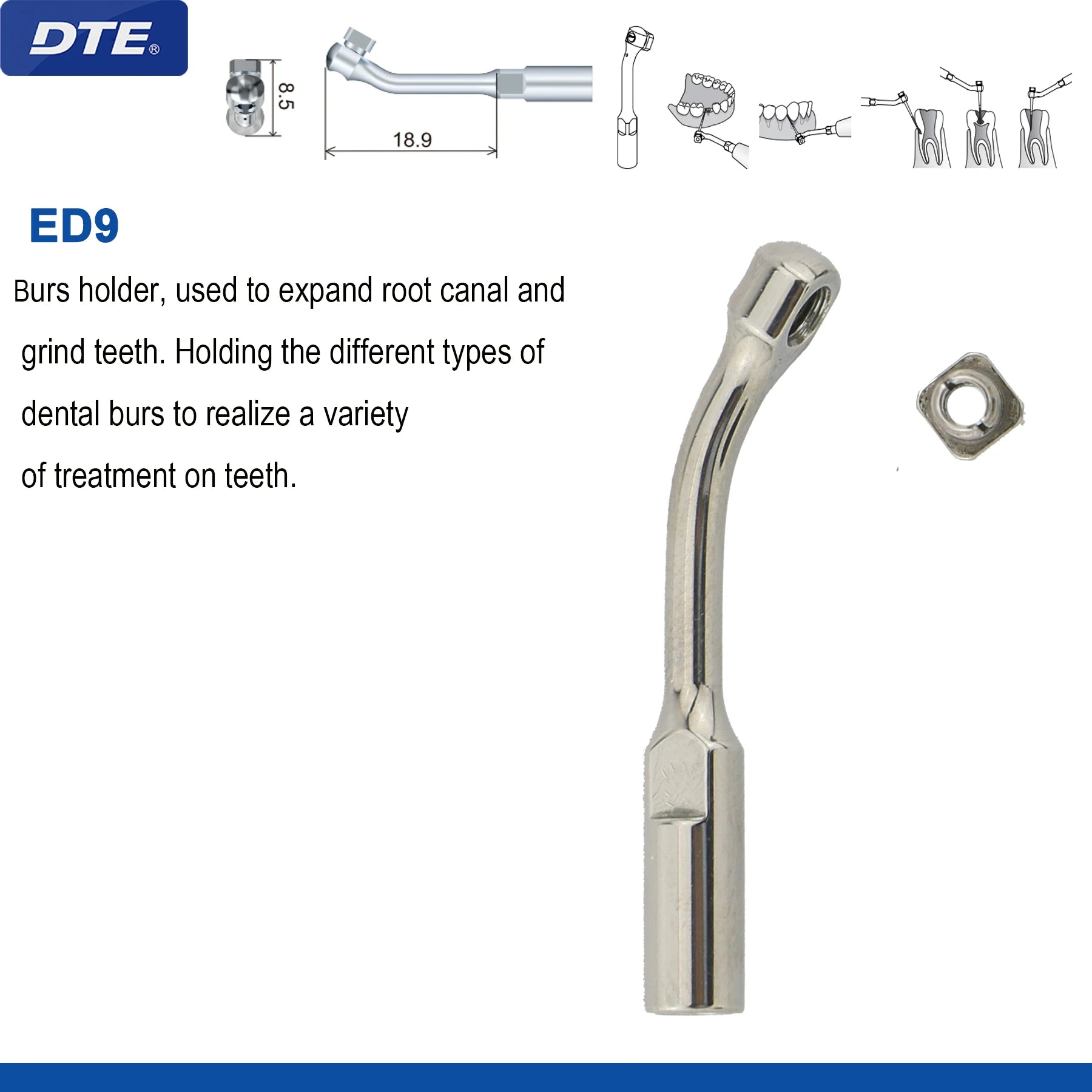 Woodpecker DTE Dental Ultrasonic Scaler Tips Scaling Endo Tip Dentistry Instruments Medical Accessories Fit EMS Satelec NSK ED9