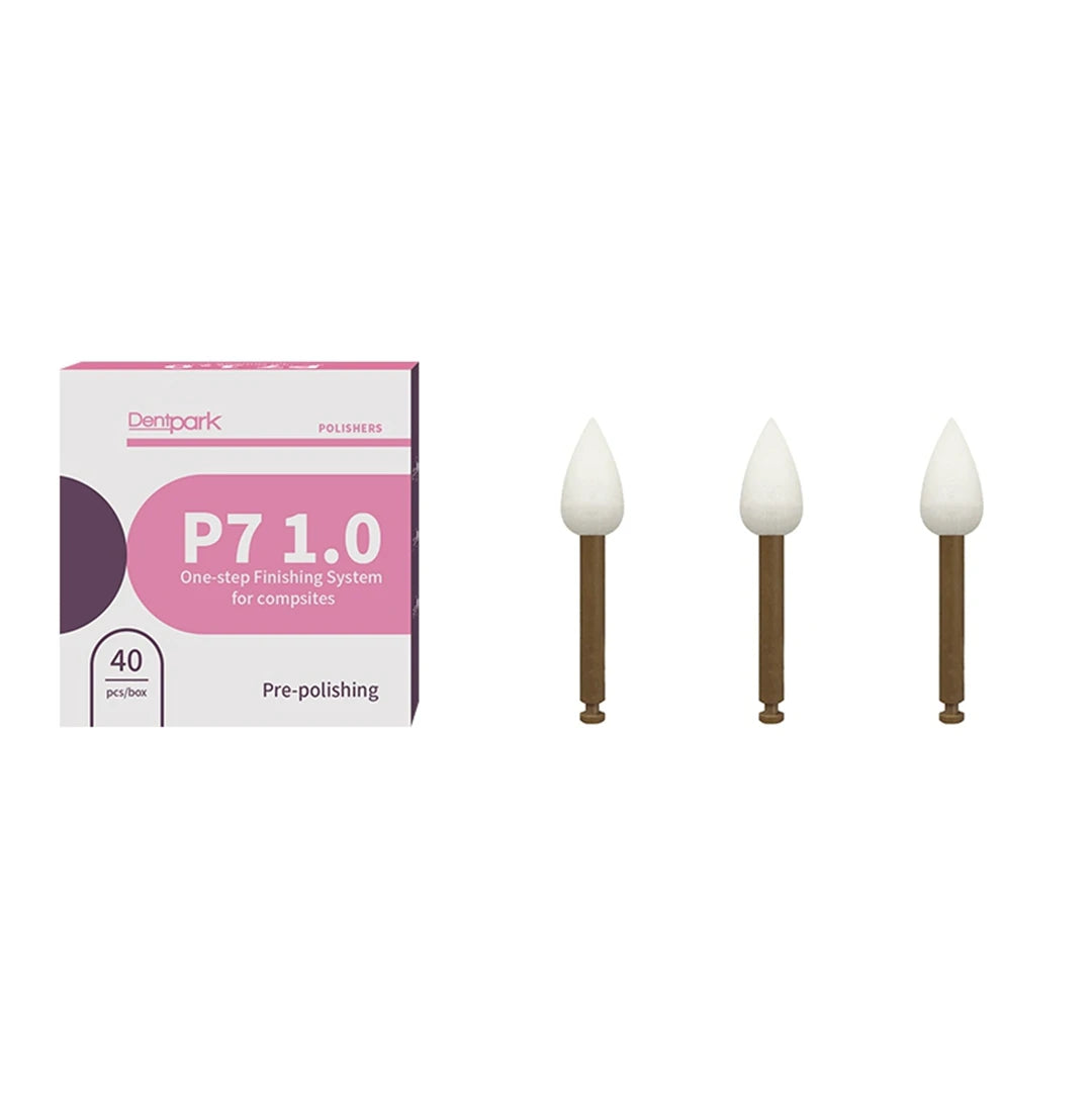 Dental Polisher One-step Finishing System Cup Point Disc for Composite Resin Restoration Nature Tooth Low-speed Tool RA Handle P7 points 40pcs