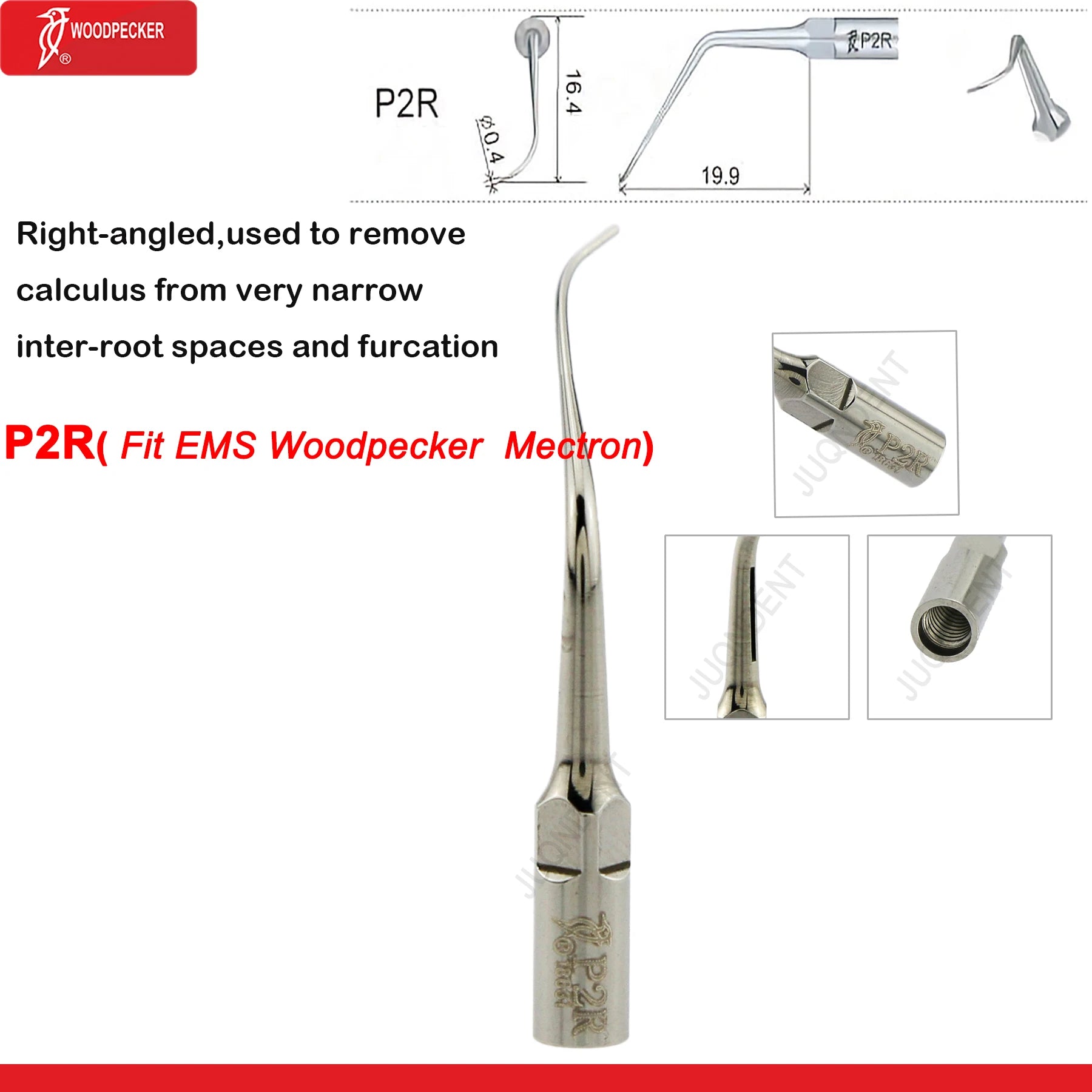 Woodpecker Dental Ultrasonic Scaler Piezo Build In UDS N2/N3 Scaler Tips For Teeth Scaling Endodontics Periodontics Fit EMS P2R