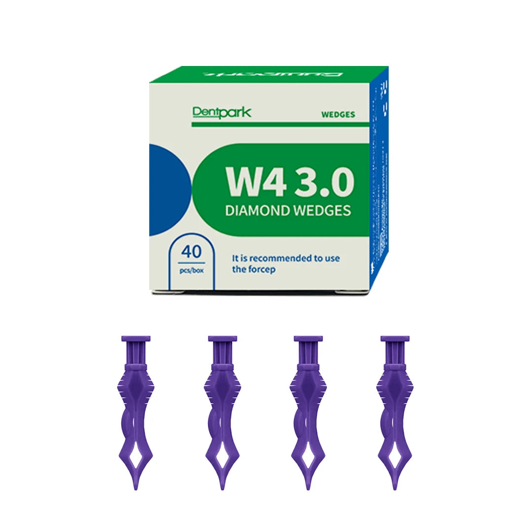 Dentpark/ Dental diamond Shape Interproximal wedges W4 3.0 Good separation force and fit Plastic Tooth Gap Dentistry Tools Deep 40pcs