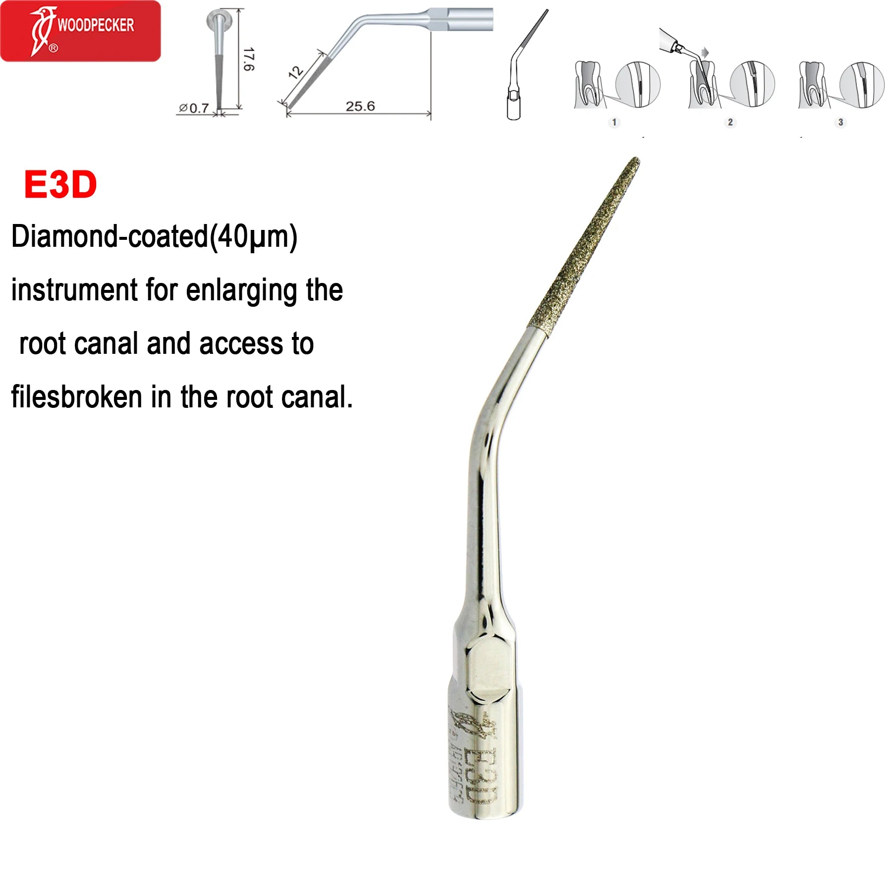 Woodpecker DTE Dental Ultrasonic Scaler Tips Scaling Endo Tip Dentistry Instruments Medical Accessories Fit EMS Satelec NSK E3D