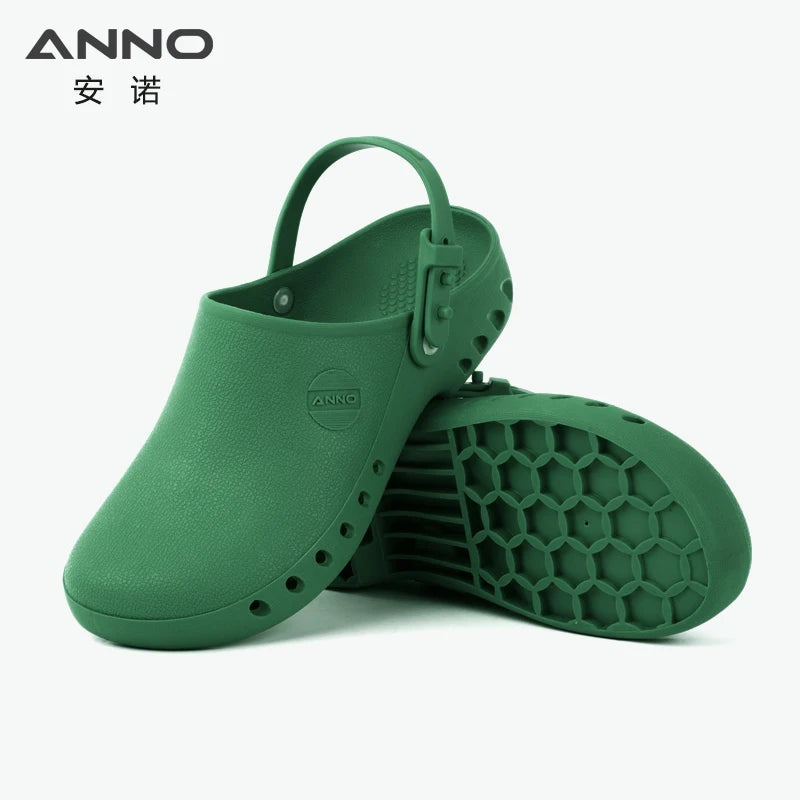 Medical Shoes Clogs with Chip Slot Hospital Foot Wear strap Unisex Wear-Resistant Non-slip High Temperature Disinfection Slipper C14