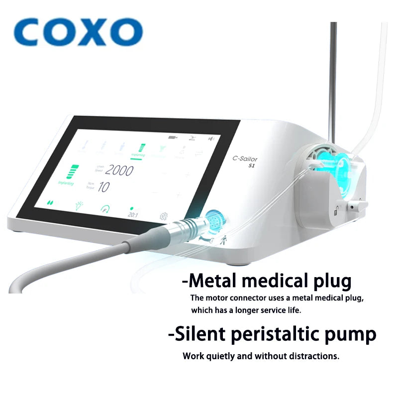 COXO C-SAILOR S1 Dental Implant System 4th Generation Hummingbird Brushless Motor with metal interface for greater durability.