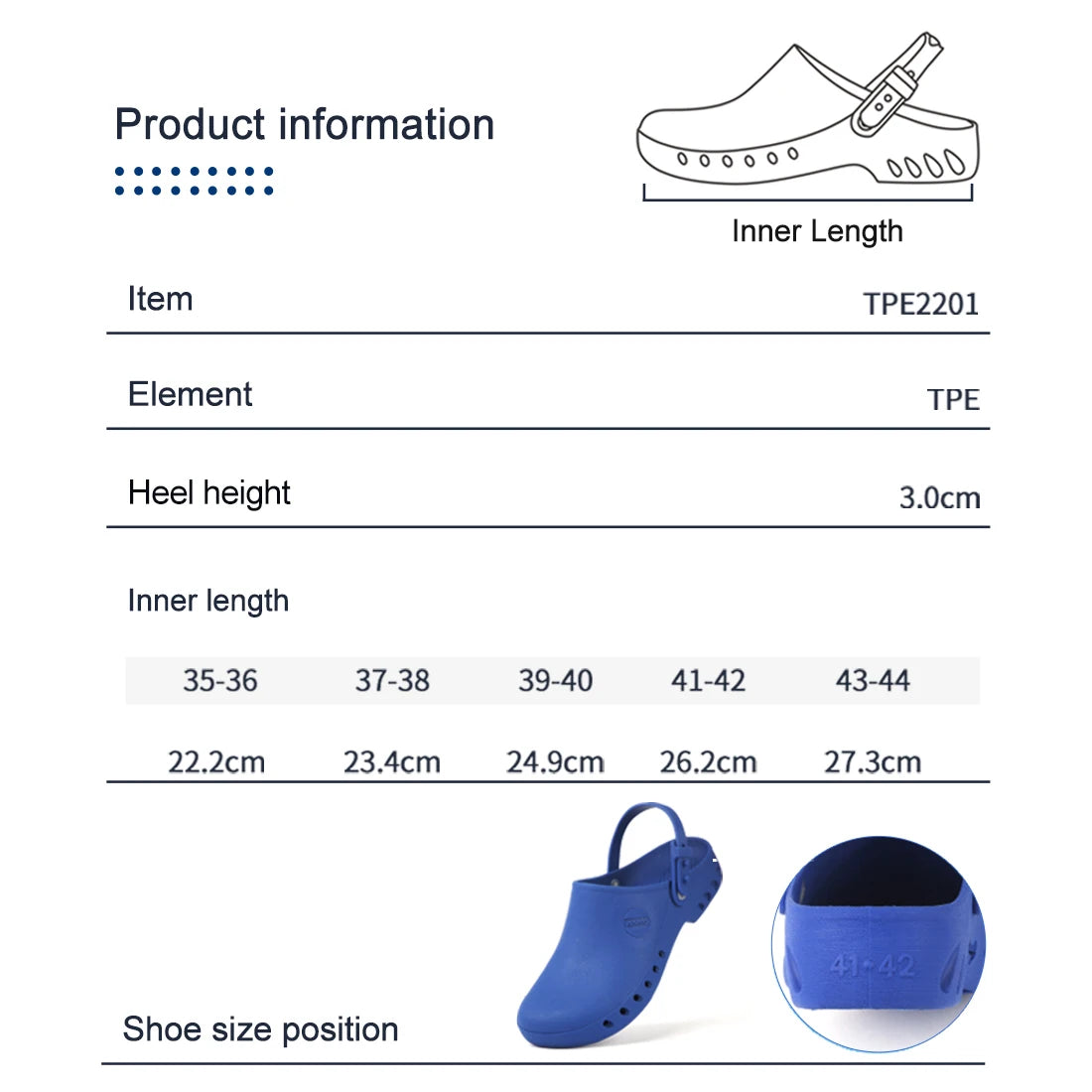 Medical Shoes Clogs with Chip Slot Hospital Foot Wear strap Unisex Wear-Resistant Non-slip High Temperature Disinfection Slipper