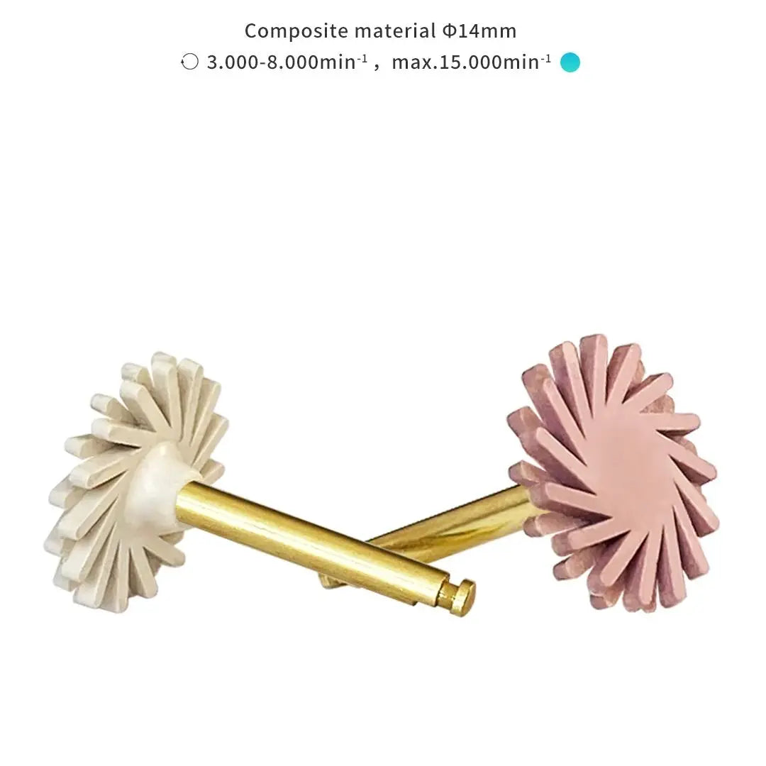 Dentpark 6pcs Dental polishers 2-step diamond impregnated Polishing Wheel kit high shine on all composite materials