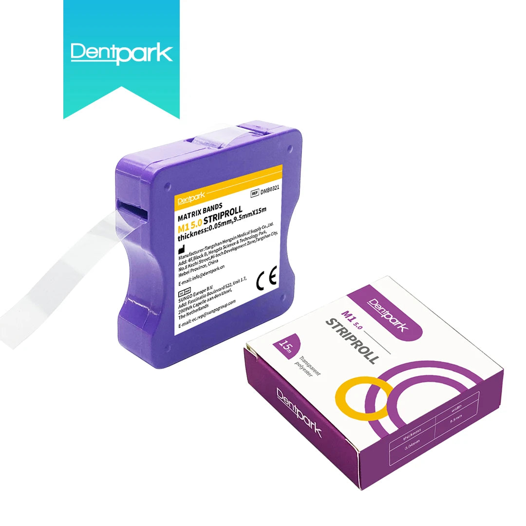 Dentpark Dental Strip Roll Matrix Bands Stainless Steel or Clear Polyester Film Sectional Contoured Matrices Dentistry Tools