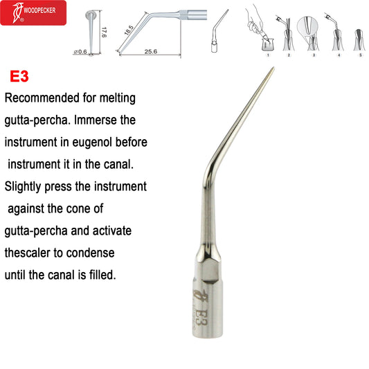 Woodpecker DTE Dental Ultrasonic Scaler Tips Scaling Endo Tip Dentistry Instruments Medical Accessories Fit EMS Satelec NSK E3