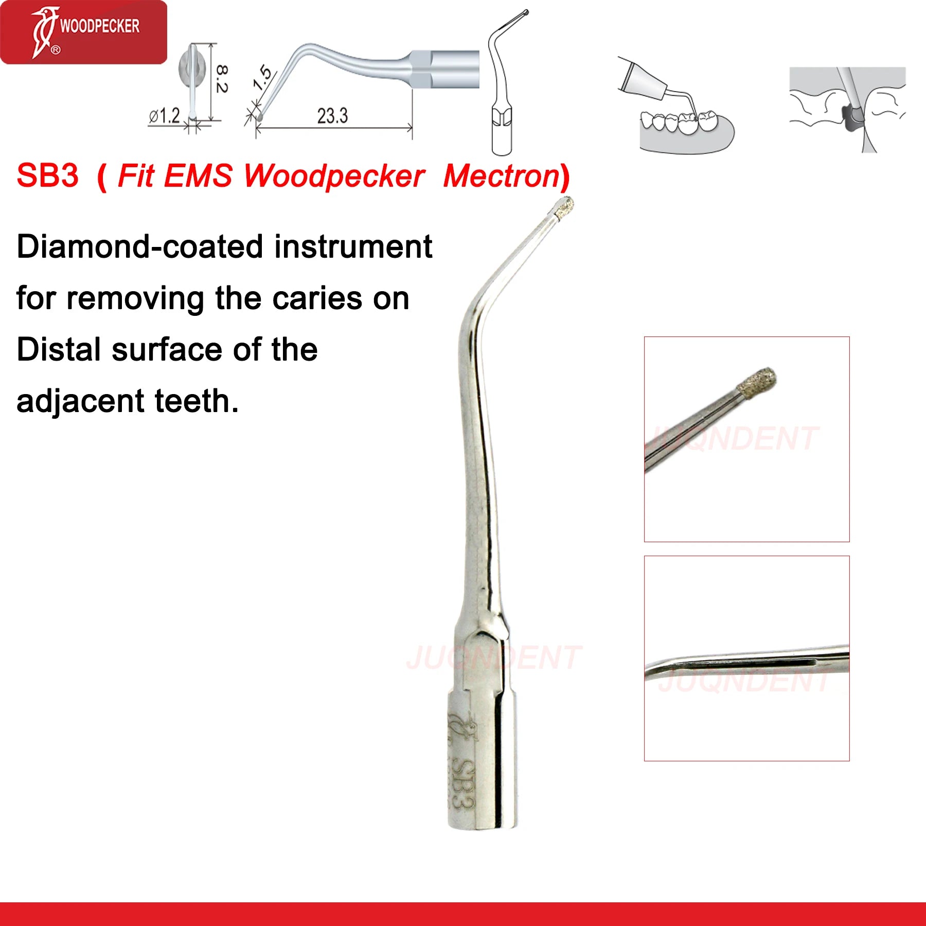 Woodpecker Dental Ultrasonic Scaler Piezo Build In UDS N2/N3 Scaler Tips For Teeth Scaling Endodontics Periodontics Fit EMS SB3