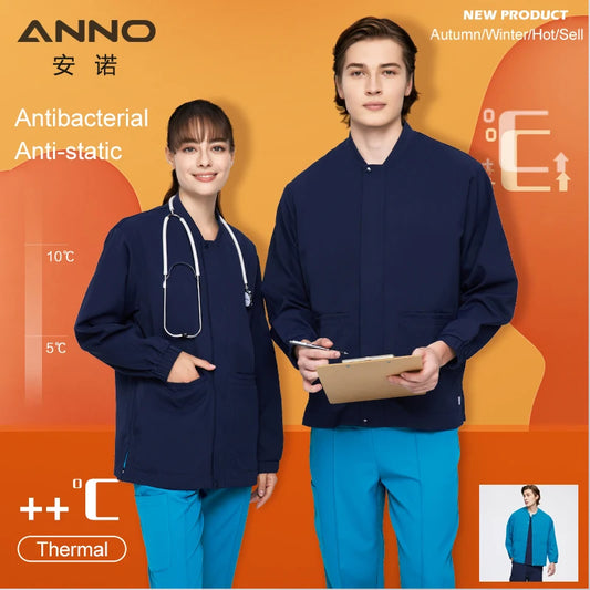 Anti-static Scrubs Jackets Antibacte Thermal Fabric Outfit Out Coats Doctor Hospital Nurse Uniforms Autumn Winter Over coats