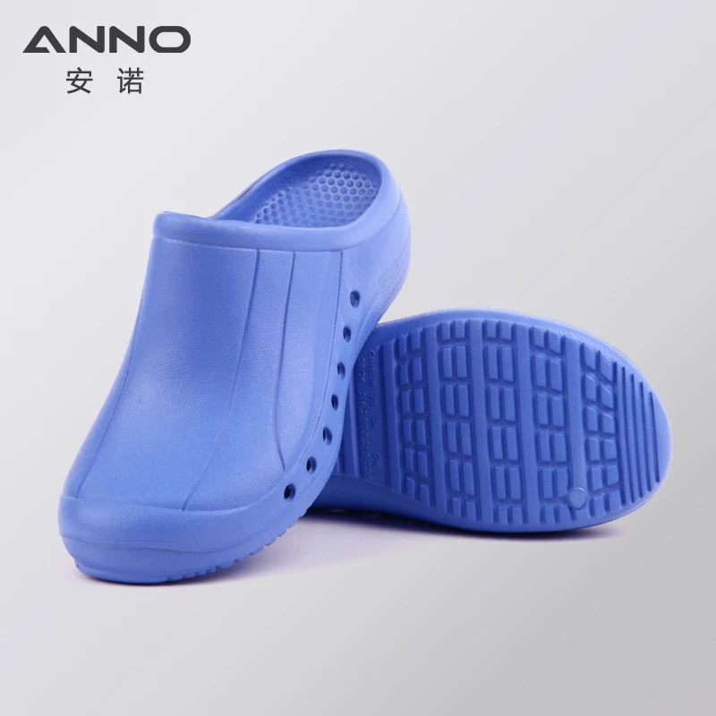 ANNO Soft Doctors Nurses Shoes Anti-slip Protective Clogs Operating Room Lab Slippers Chef Work Flat Clog Hospital Foot Wear C41