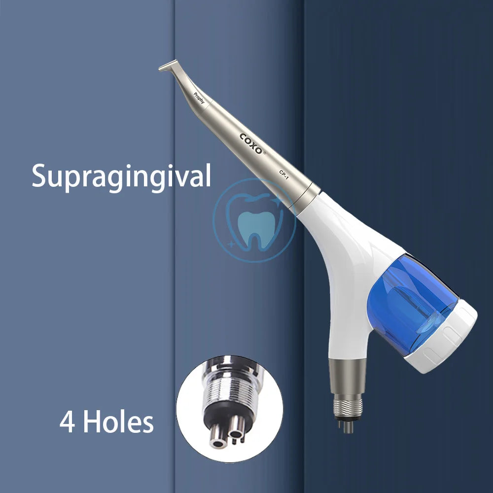 COXO Dental Air Polisher Prophy Jet Air Polisher Teeth Cleaning Polishing Tool Supragingival And Subgingival 2 In 1 CP-1 Supragingival 4Holes