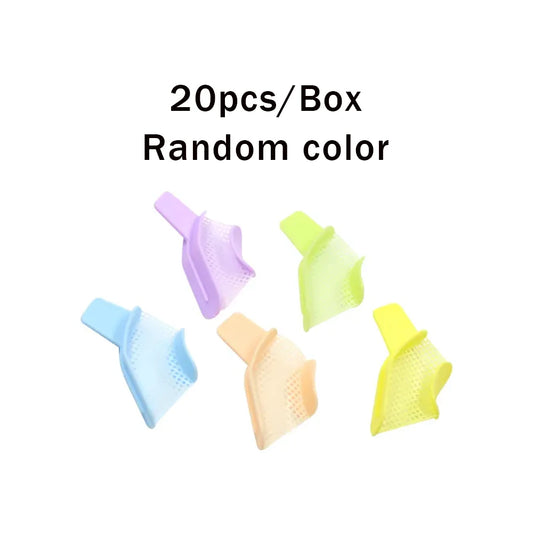 Dental Bite Trays Impression Partial Posterior Teeth Registration With Net 20pcs/Box Cotisen Disposable Dentist Tools Instrument One Box