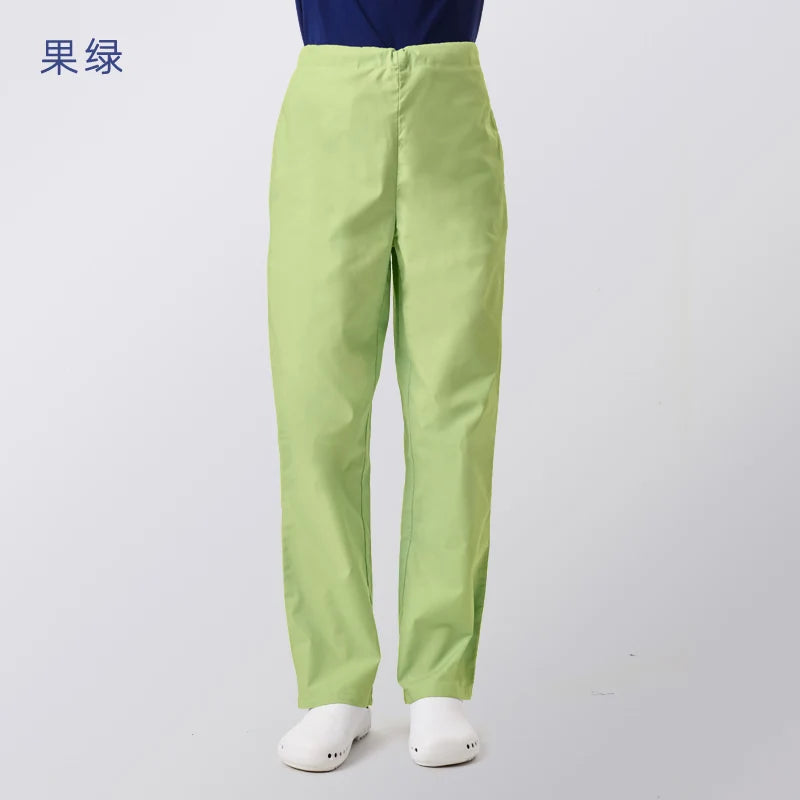 ANNO Work Trouser Doctor Nurse Uniform Bottoms Cotton More Pockets Dental Scrubs Pants SPA Nursing Scrub Pants 18PT001-Guo Lv
