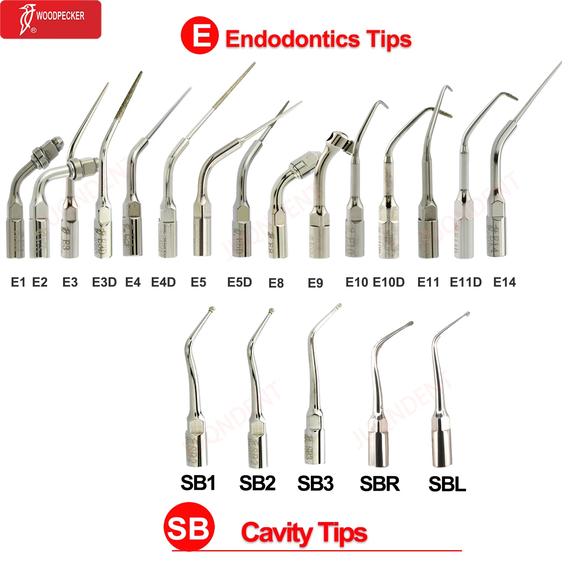 Woodpecker Dental Ultrasonic Scaler Piezo Build In UDS N2/N3 Scaler Tips For Teeth Scaling Endodontics Periodontics Fit EMS