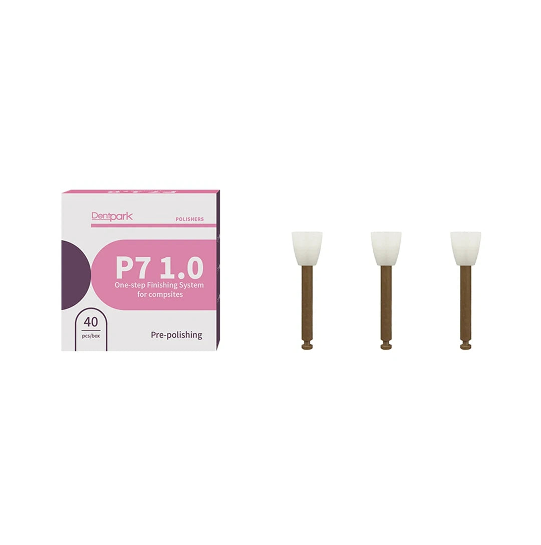 Dental Polisher One-step Finishing System Cup Point Disc for Composite Resin Restoration Nature Tooth Low-speed Tool RA Handle P7 Cups 40pcs