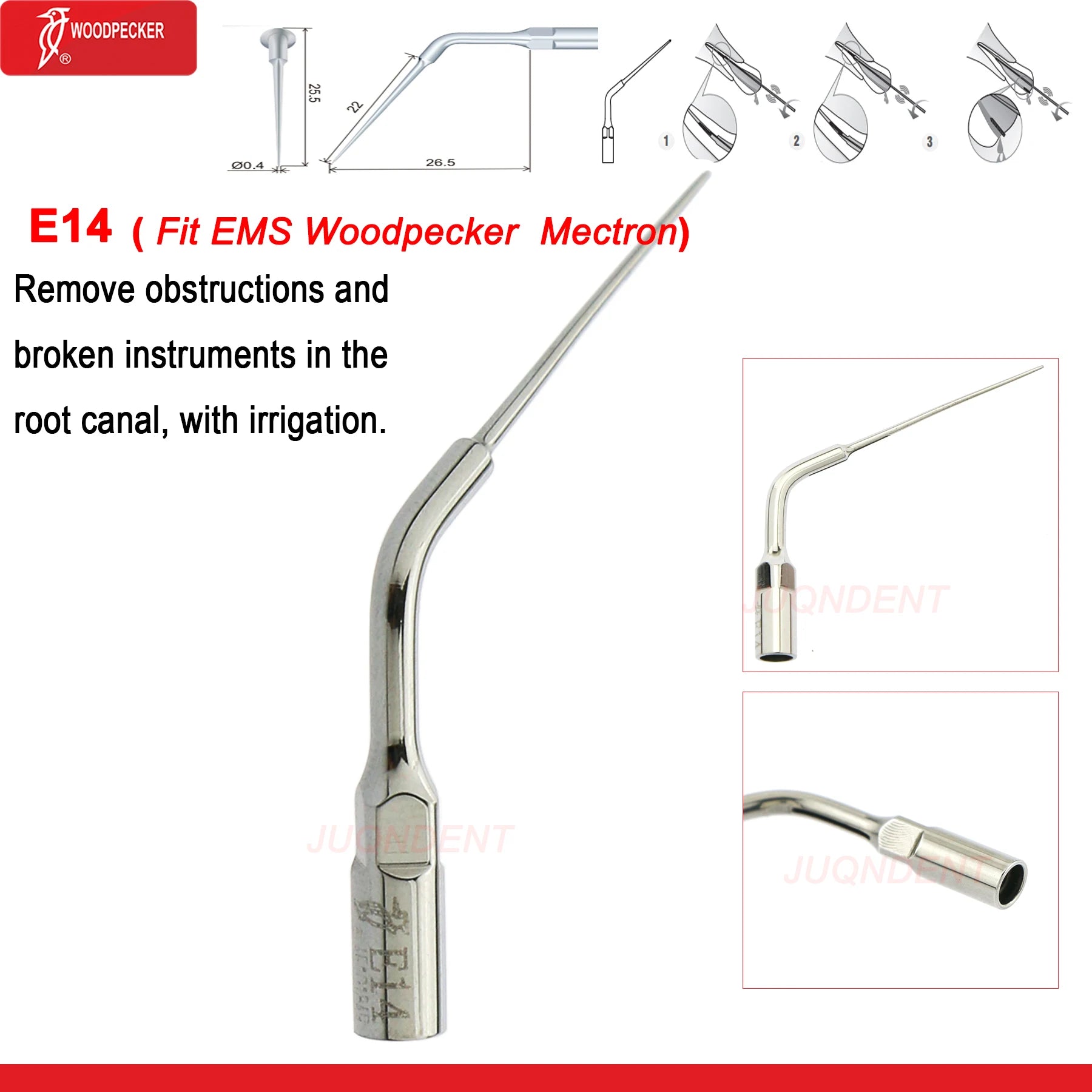 Woodpecker Dental Ultrasonic Scaler Piezo Build In UDS N2/N3 Scaler Tips For Teeth Scaling Endodontics Periodontics Fit EMS E14