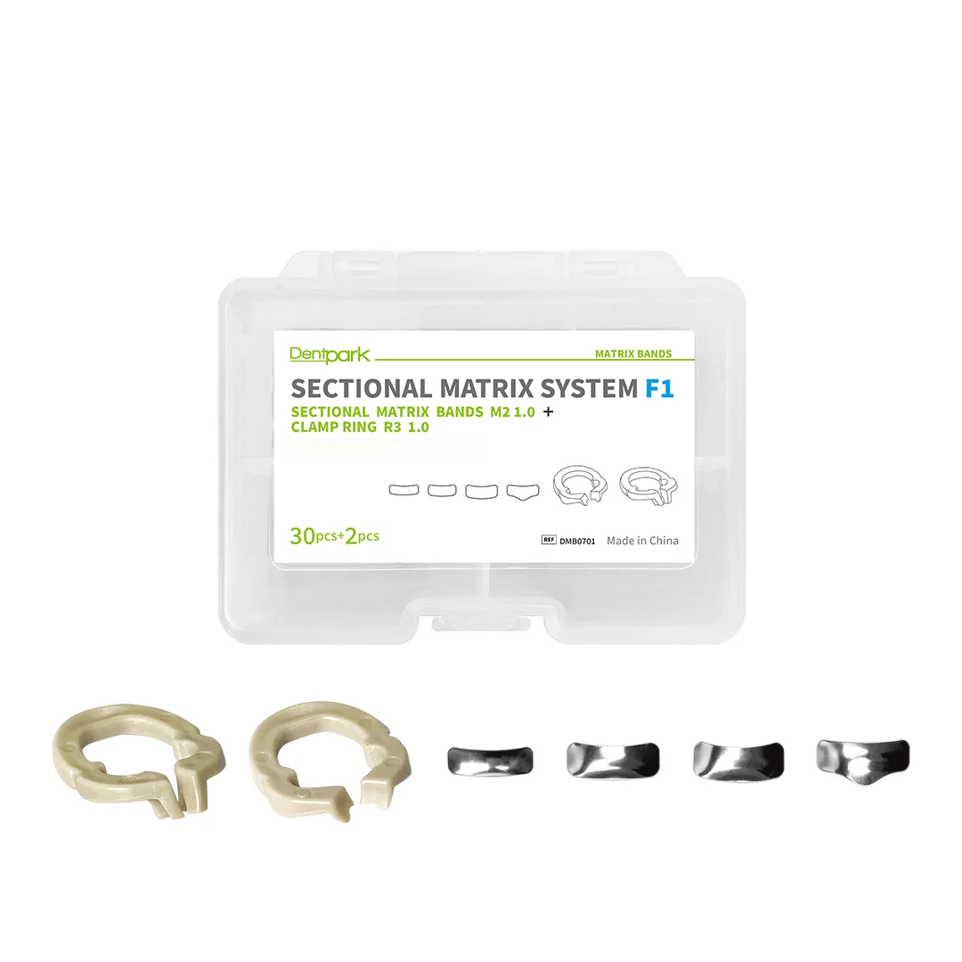 Dentpark Dental Sectional Matrix System Set Metal Matrices Bands Resin Clip Clamp Separating Ring Autoclavable Dentist Tools F1