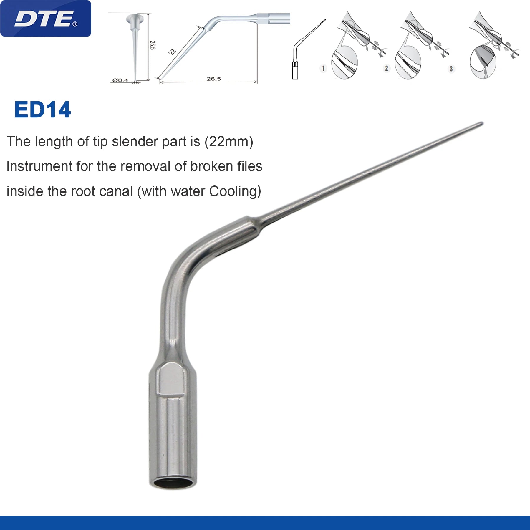 Woodpecker DTE Dental Ultrasonic Scaler Tips Scaling Endo Tip Dentistry Instruments Medical Accessories Fit EMS Satelec NSK ED14