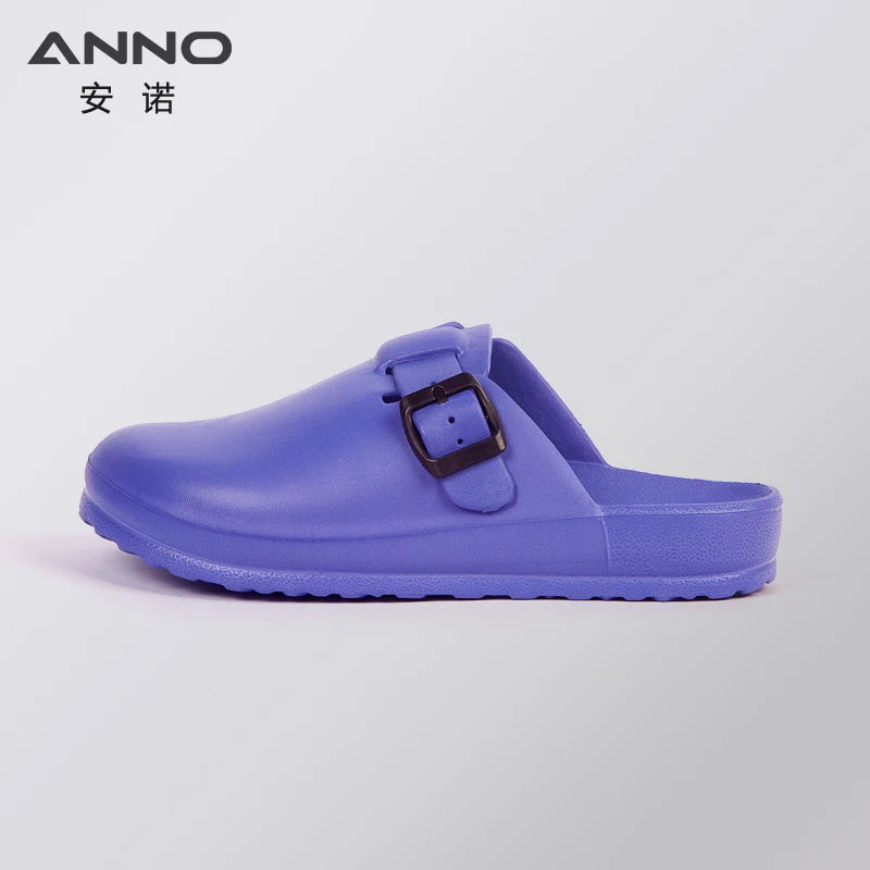 ANNO EVA Soft Shoes Clinical Hospital Clogs Slippers Shoes Man Women Shoes with Strap Work Clog Doctor Nurse Shoes Flat Footwear J03