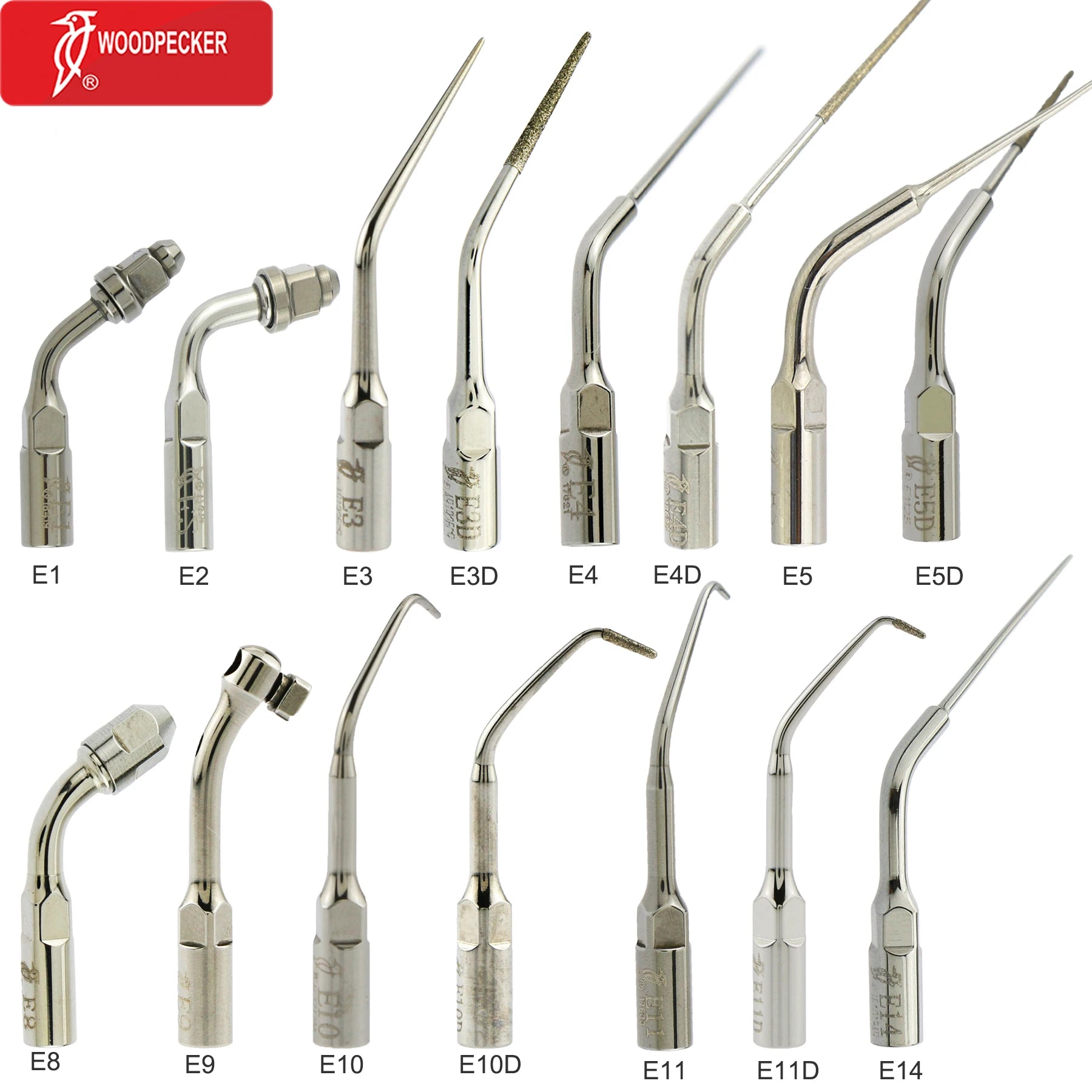Original Woodpecker Dental Ultrasonic Scaler Tips Dentistry Ultrasound Tip P E G SB For Teeth Cleaning Dental Products Fit EMS