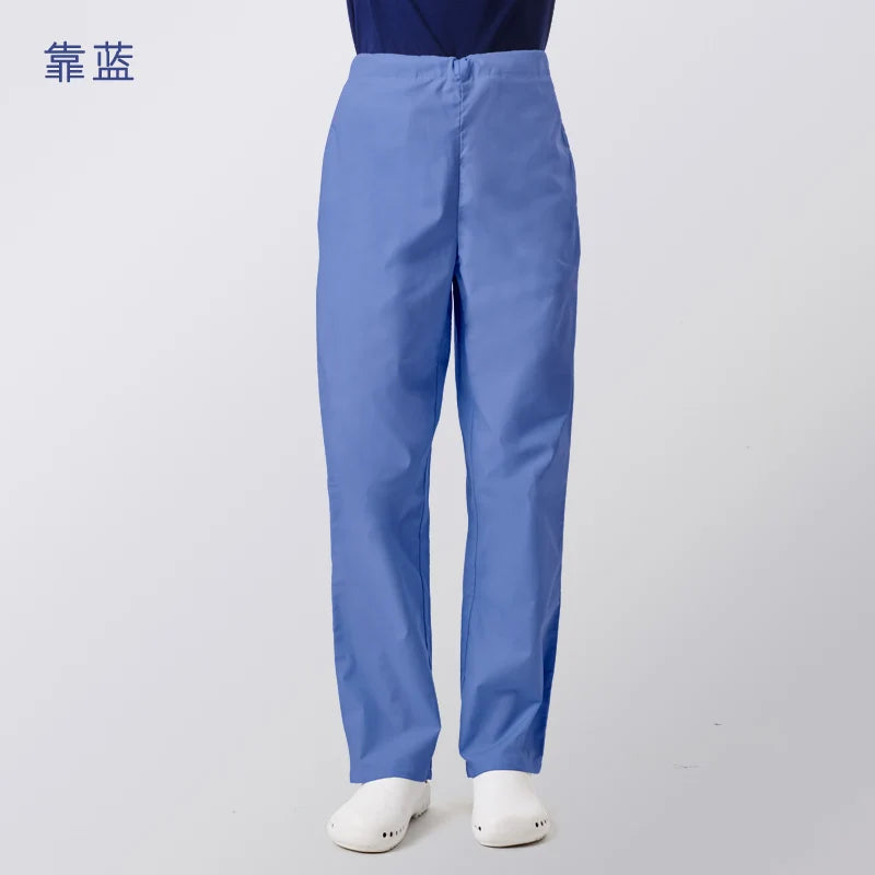 ANNO Work Trouser Doctor Nurse Uniform Bottoms Cotton More Pockets Dental Scrubs Pants SPA Nursing Scrub Pants 18PT001-KaoLan