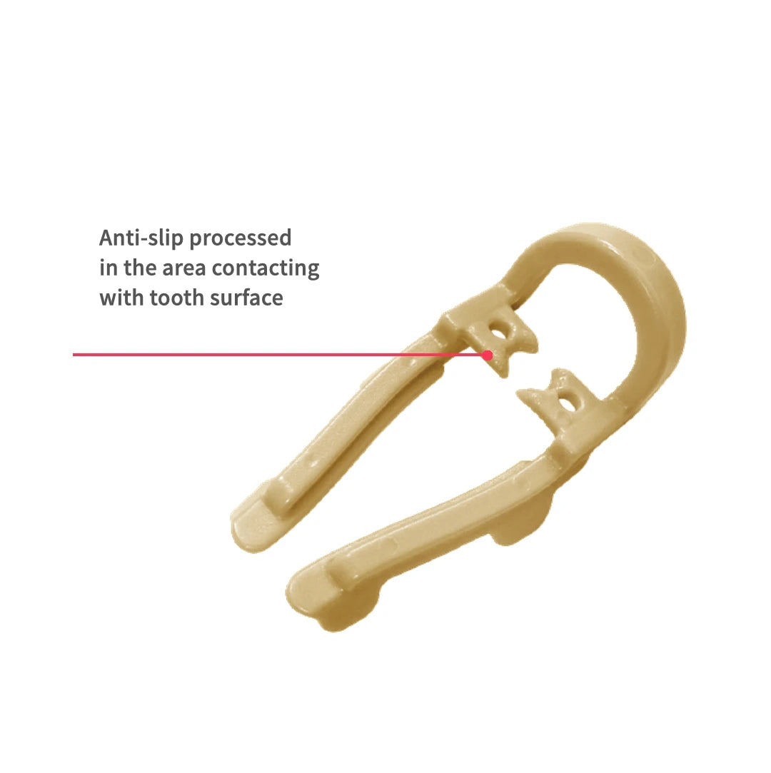 Dentpark 4pcs /6pcs Dental Rubber Dam Clamps Distal-Extension Clip Head with sand Autoclavable 134℃ Moisture Control