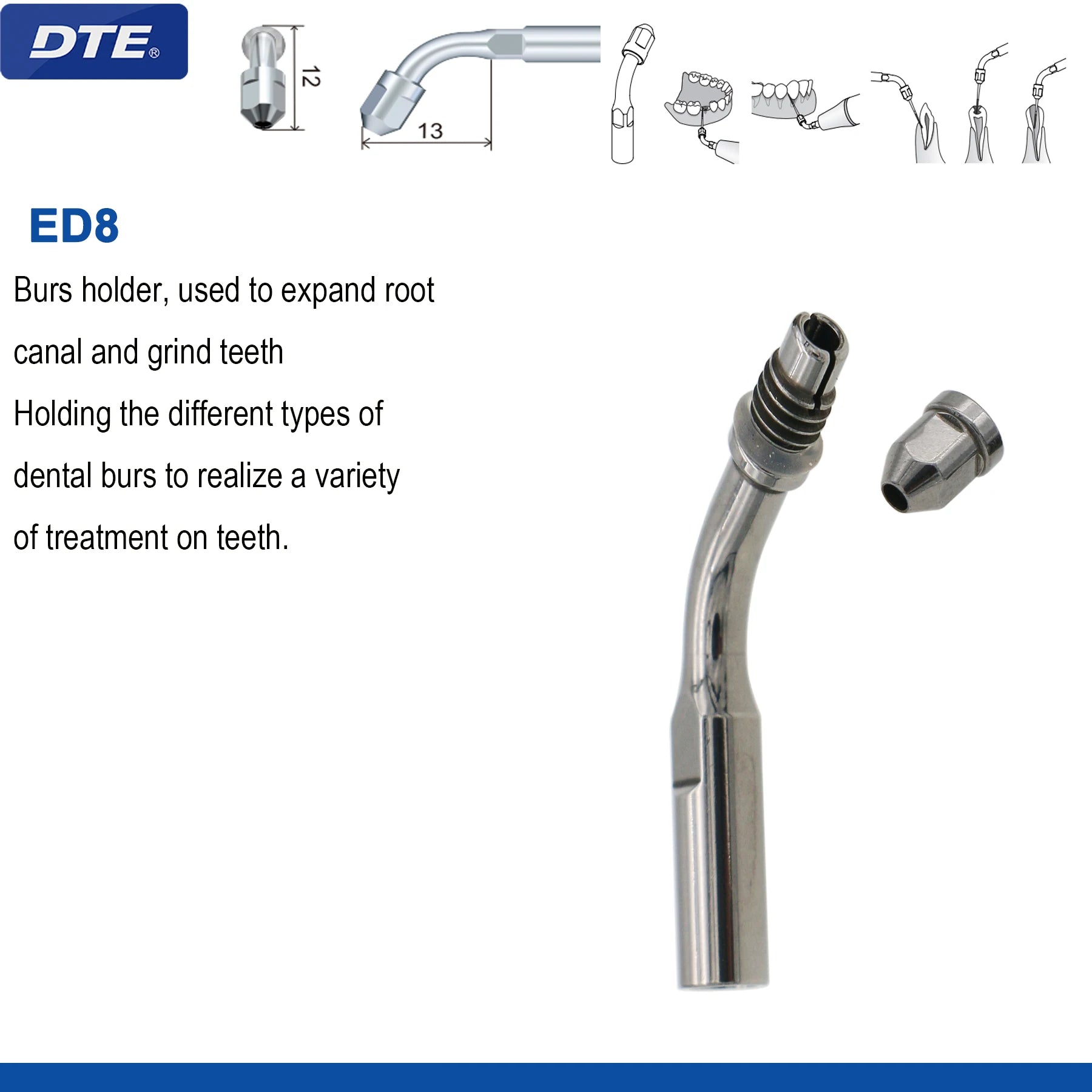 Woodpecker DTE Dental Ultrasonic Scaler Tips Scaling Endo Tip Dentistry Instruments Medical Accessories Fit EMS Satelec NSK ED8