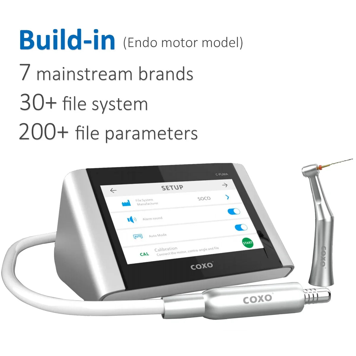 COXO Dental Motor C-Puma Master Electric Motor With 1:5 & 6:1 Contra Angle Full Touch Micromotor Dentistry Tool