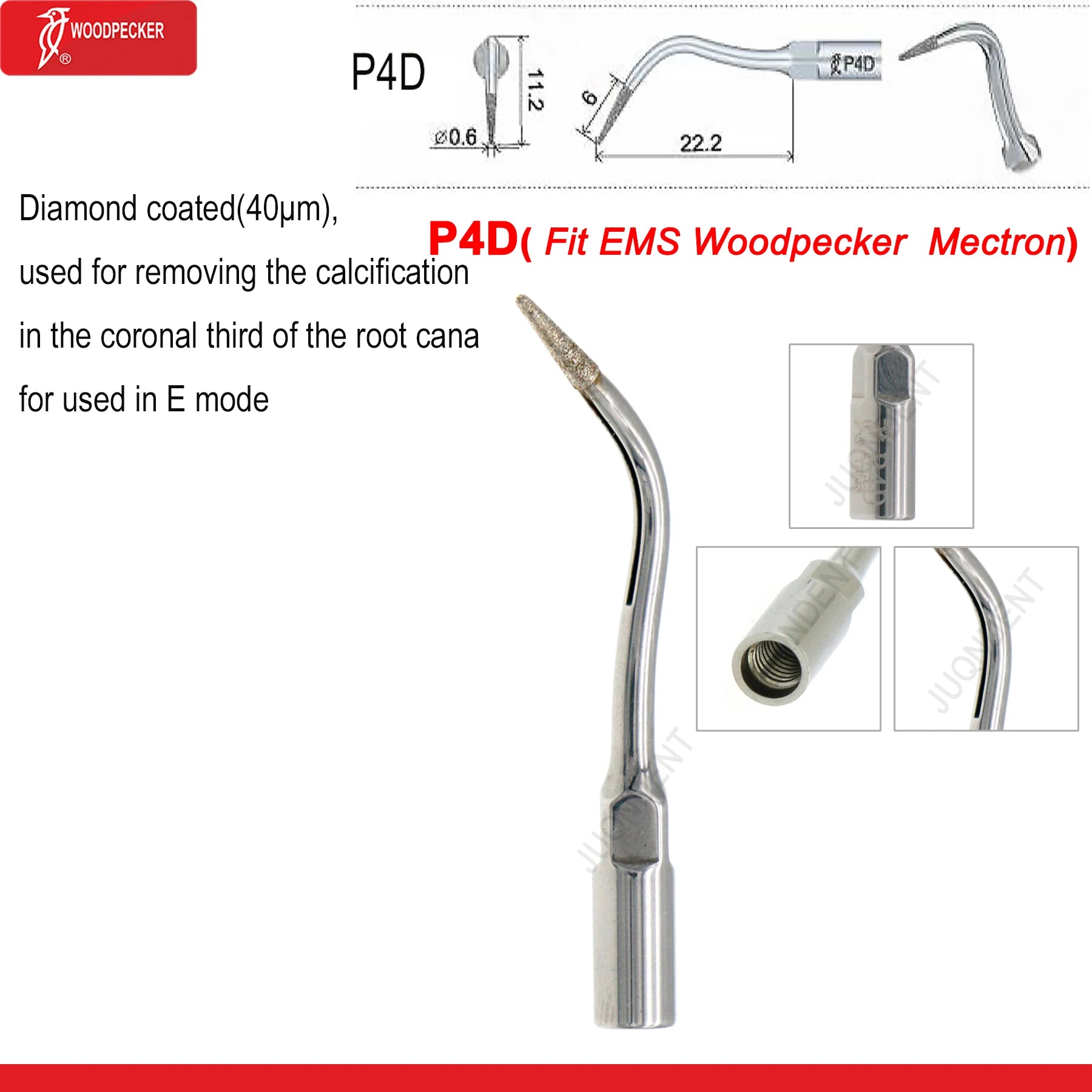 Woodpecker Dental Ultrasonic Scaler Piezo Build In UDS N2/N3 Scaler Tips For Teeth Scaling Endodontics Periodontics Fit EMS P4D