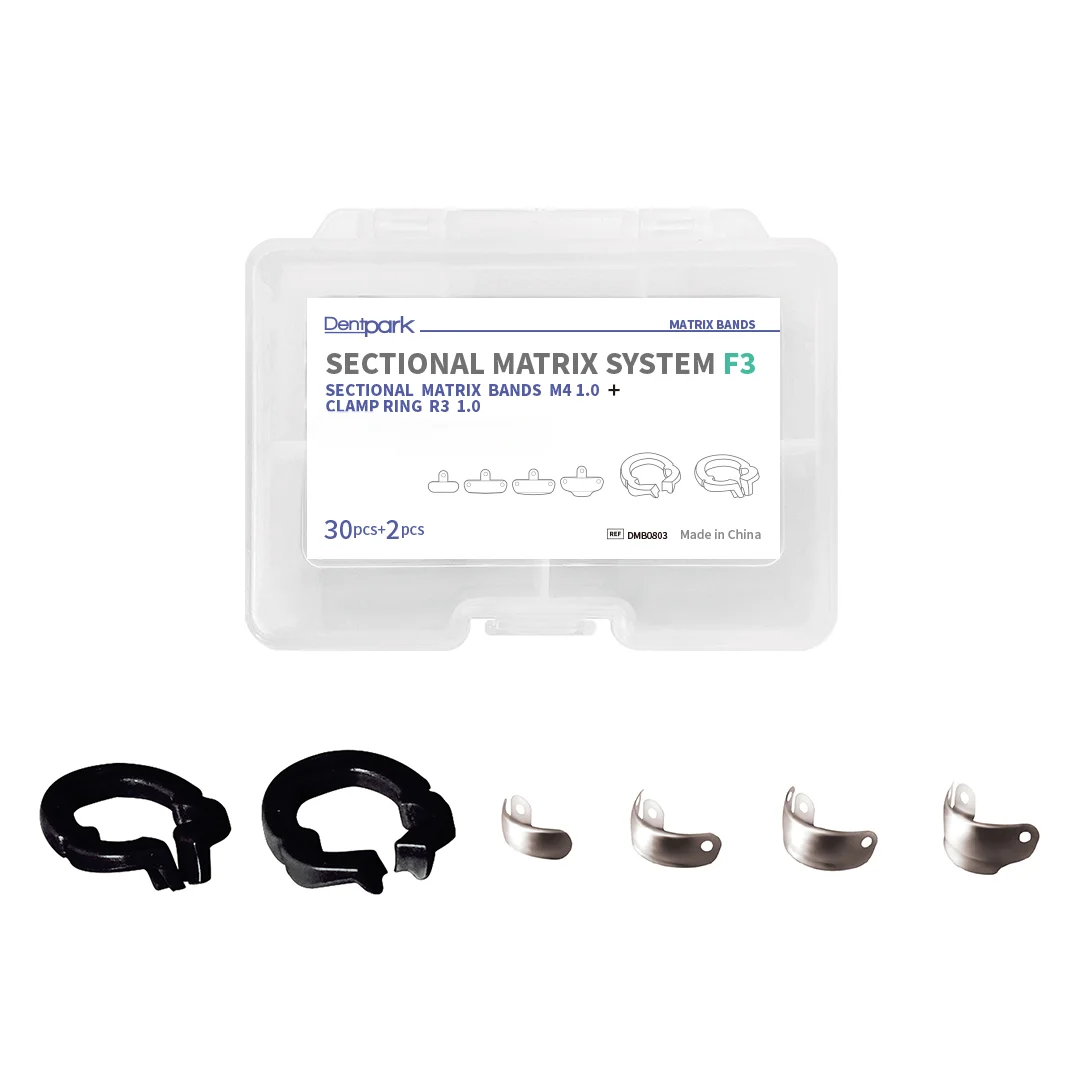Dentpark Dental Sectional Matrix System Set Metal Matrices Bands Resin Clip Clamp Separating Ring Autoclavable Dentist Tools F3
