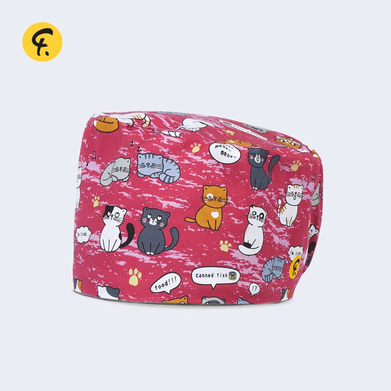 Disposable Surgical Caps Women Man Medical Beanie With Sweat Absorbing Wipes Hats Clinic Hospital Doctor Nurse Work Cornice Hat FRW001-020