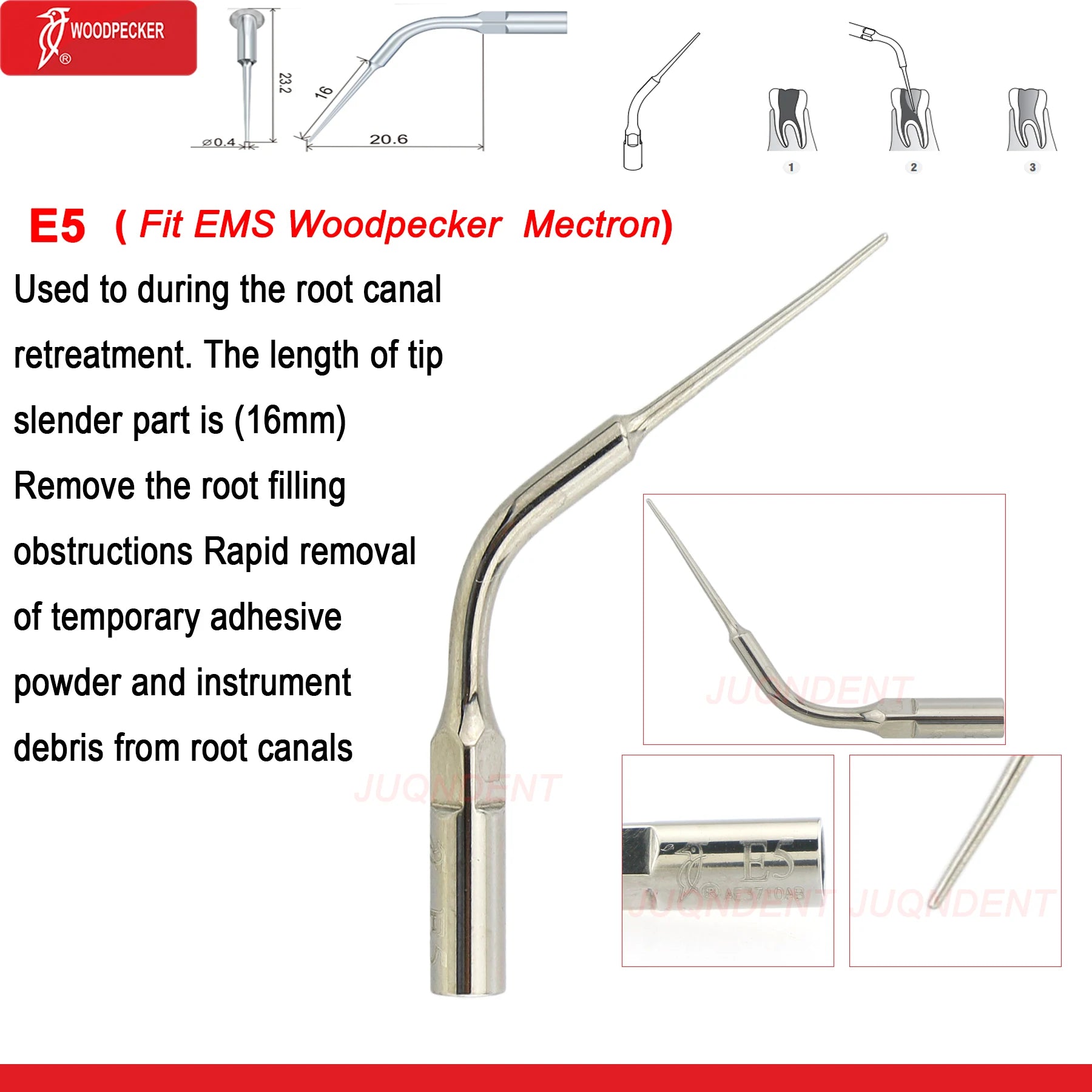Woodpecker Dental Ultrasonic Scaler Piezo Build In UDS N2/N3 Scaler Tips For Teeth Scaling Endodontics Periodontics Fit EMS E5