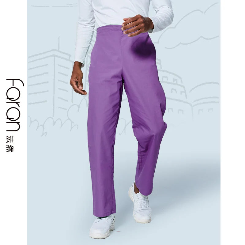 ANNO Work Trouser Doctor Nurse Uniform Bottoms Cotton More Pockets Dental Scrubs Pants SPA Nursing Scrub Pants FRPT1904-ZiTeng